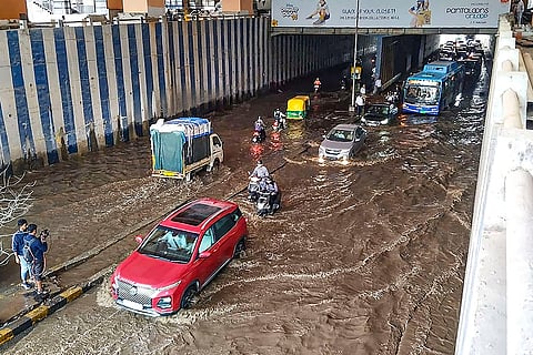 Waterlogging after rains in Bengaluru